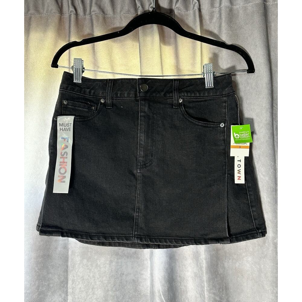 Tinseltown Denim Mini Skirt Women’s Juniors Size 3/26 Black New